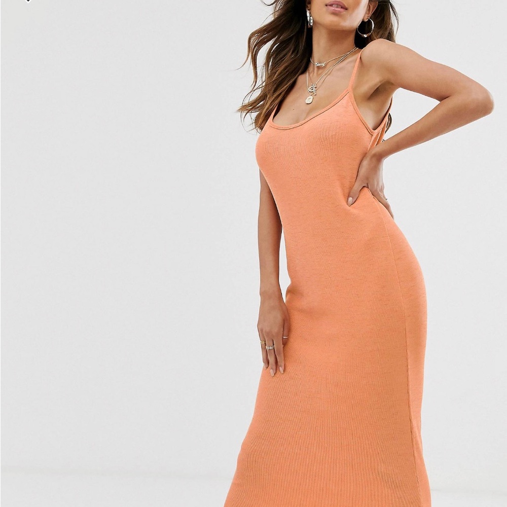 ASOS KNIT Tank Dress in Apricot SZ 10